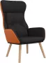 Maison Exclusive Relaxstoel stof en PVC zwart - Thumbnail 1