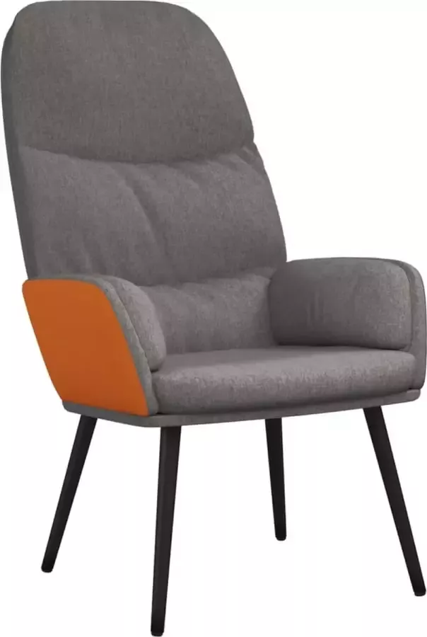 Maison Exclusive Relaxstoel stof lichtgrijs - Foto 4