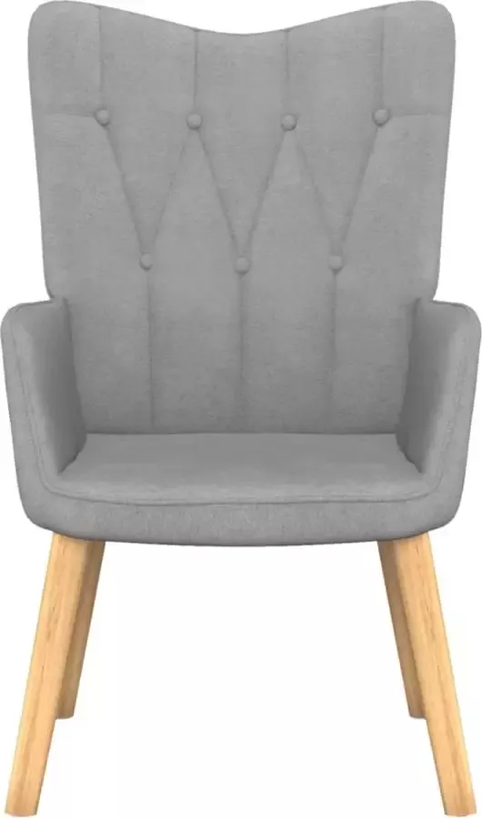 Maison Exclusive Relaxstoel stof lichtgrijs - Foto 6