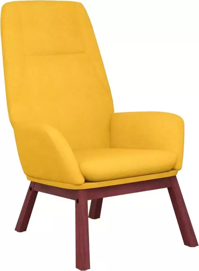 Maison Exclusive Relaxstoel stof mosterdgeel