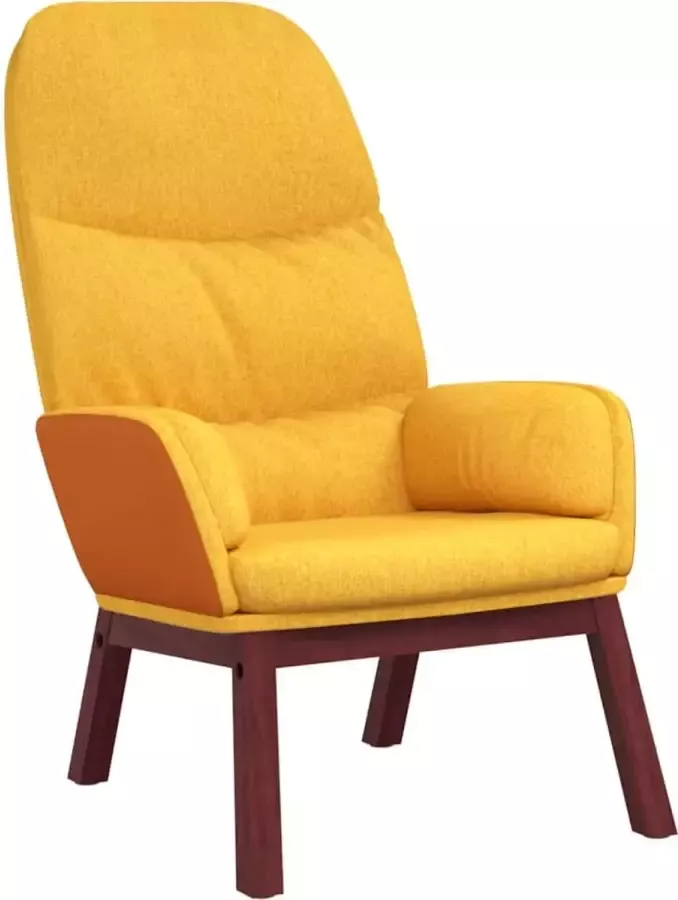 Maison Exclusive Relaxstoel stof mosterdgeel
