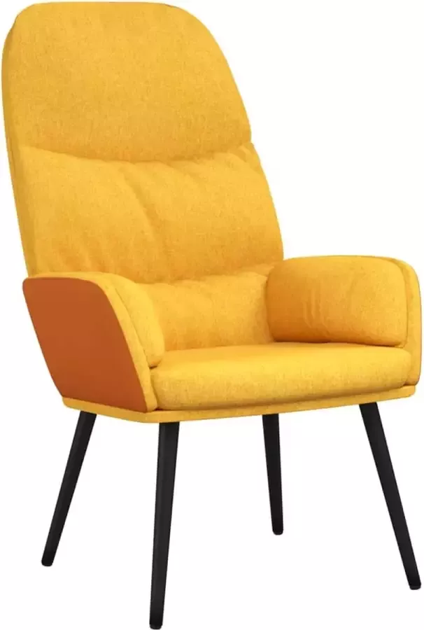 Maison Exclusive Relaxstoel stof mosterdgeel
