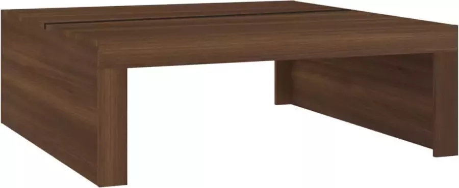 Maison Exclusive Salontafel 100x100x35 cm bewerkt hout bruineikenkleurig - Foto 2