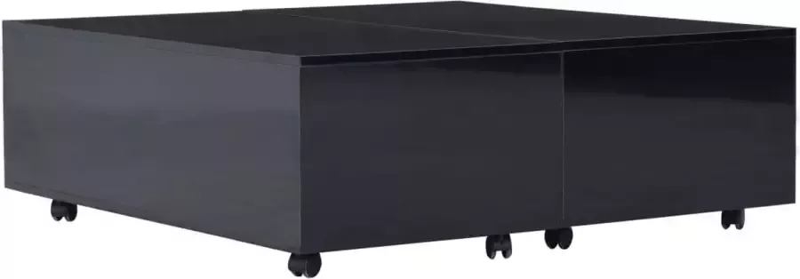 Maison Exclusive Salontafel 100x100x35 cm hoogglans zwart