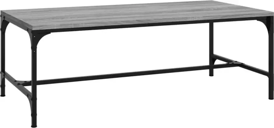 Maison Exclusive Salontafel 100x50x35 cm bewerkt hout grijs sonoma