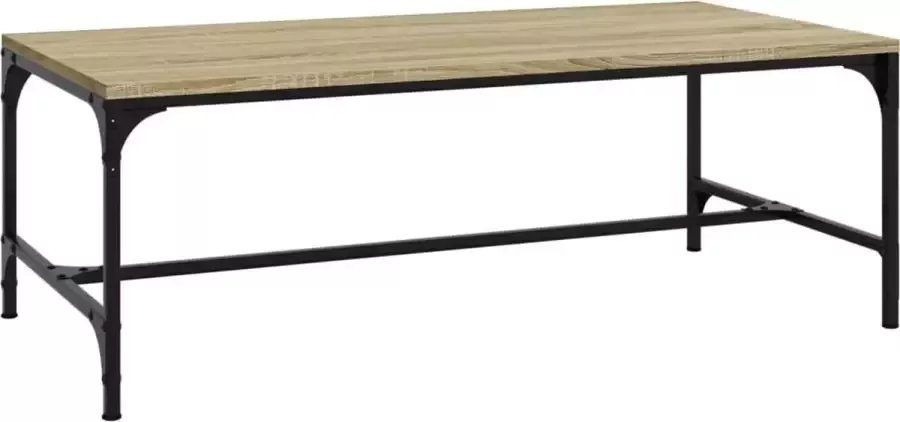 Maison Exclusive Salontafel 100x50x35 cm bewerkt hout sonoma eikenkleurig