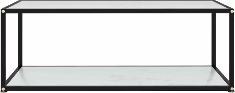 Maison Exclusive Salontafel 100x50x35 cm gehard glas wit