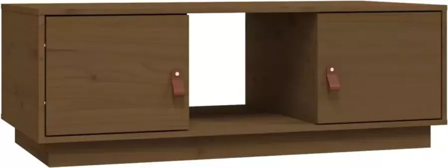Maison Exclusive Salontafel 100x50x35 cm massief grenenhout honingbruin