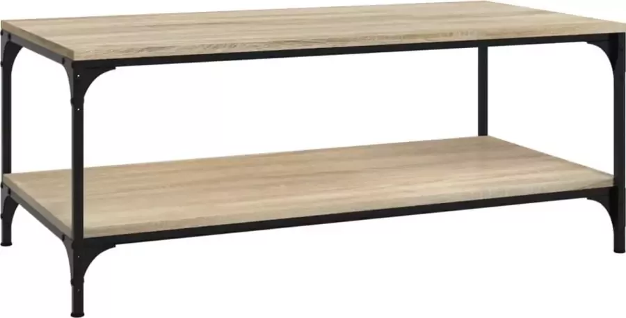 Maison Exclusive Salontafel 100x50x40 cm bewerkt hout sonoma eikenkleurig