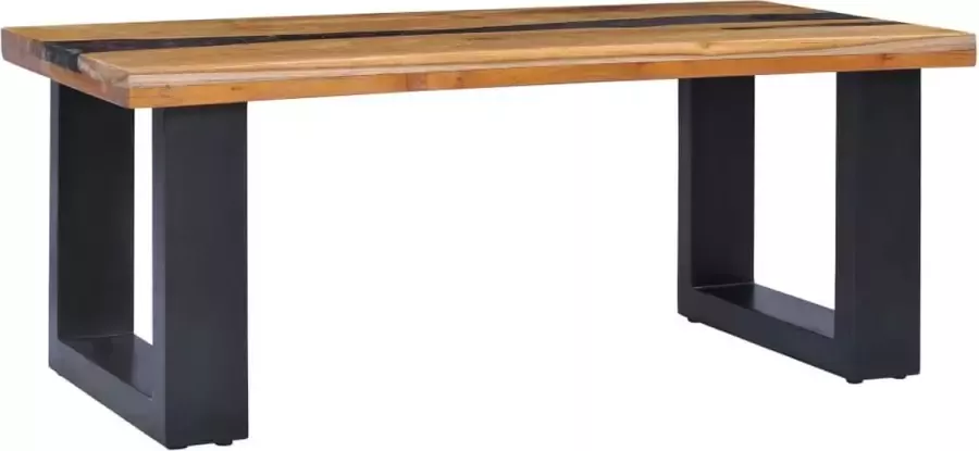 Maison Exclusive Salontafel 100x50x40 cm massief teakhout en polyresin
