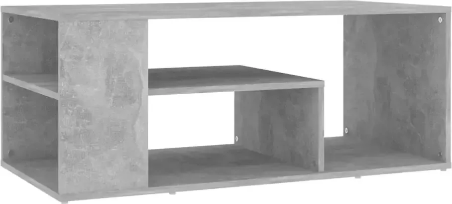 Maison Exclusive Salontafel 100x50x40 cm spaanplaat betongrijs