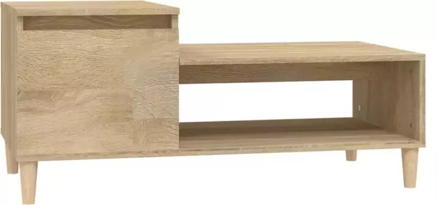 Maison Exclusive Salontafel 100x50x45 cm bewerkt hout sonoma eiken