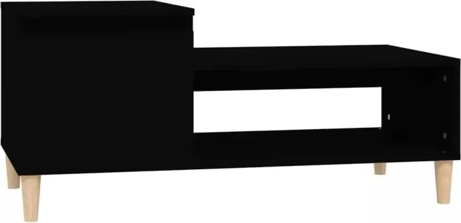 Maison Exclusive Salontafel 100x50x45 cm bewerkt hout zwart