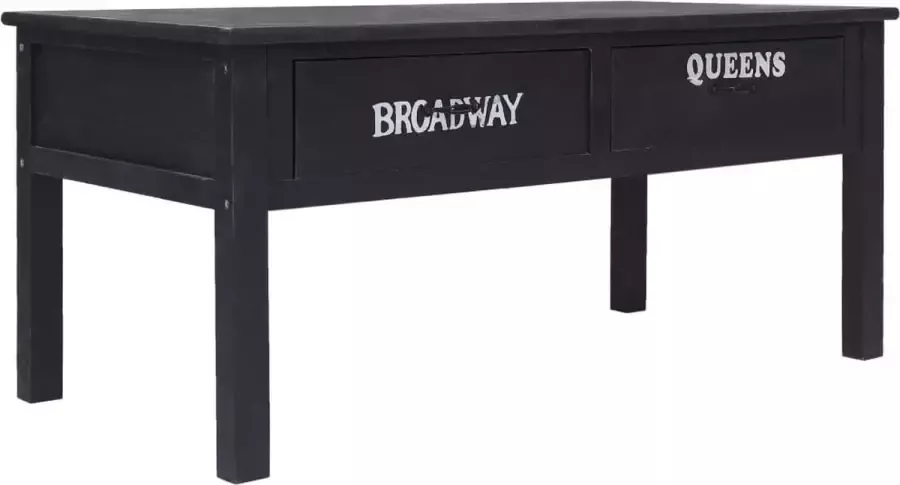 Maison Exclusive Salontafel 100x50x45 cm hout zwart