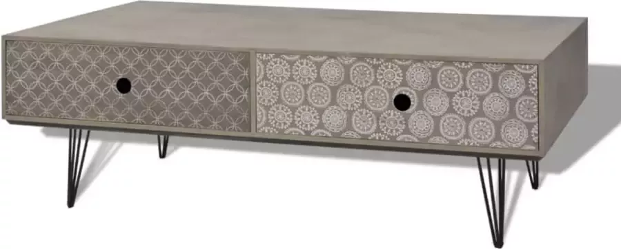 Maison Exclusive Salontafel 100x60x35 cm grijs