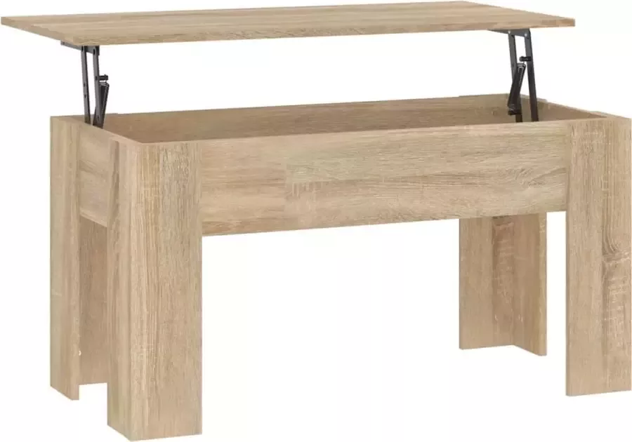 Maison Exclusive Salontafel 101x49x52 cm bewerkt hout sonoma eikenkleurig