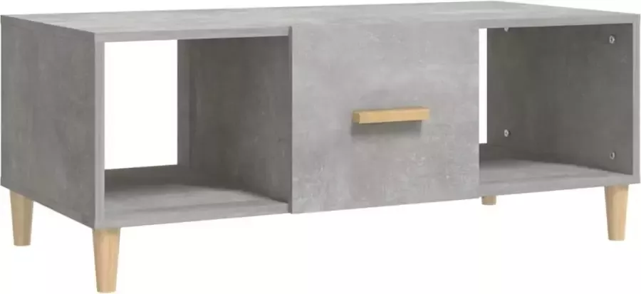 Maison Exclusive Salontafel 102x50x40 cm bewerkt hout betongrijs - Foto 2