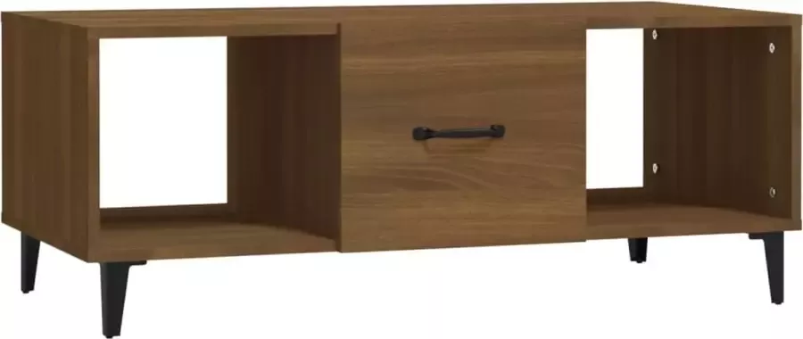 Maison Exclusive Salontafel 102x50x40 cm bewerkt hout bruineikenkleurig - Foto 2