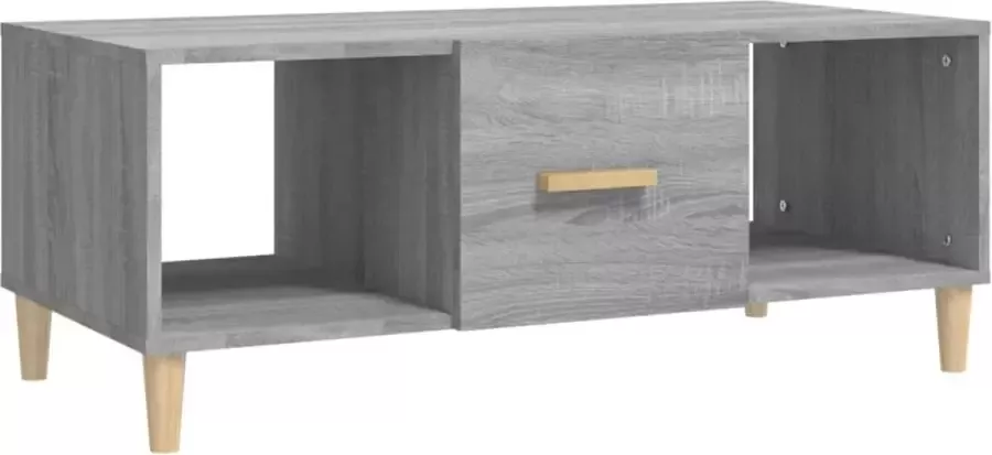 Maison Exclusive Salontafel 102x50x40 cm bewerkt hout grijs sonoma eikenkleurig