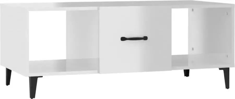Maison Exclusive Salontafel 102x50x40 cm bewerkt hout hoogglans wit - Foto 2