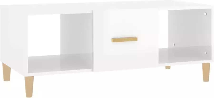 Maison Exclusive Salontafel 102x50x40 cm bewerkt hout hoogglans wit