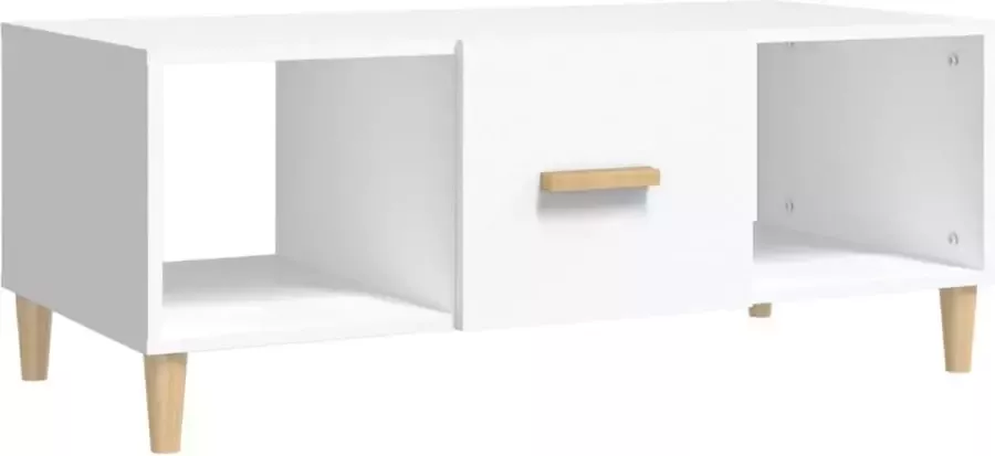 Maison Exclusive Salontafel 102x50x40 cm bewerkt hout wit