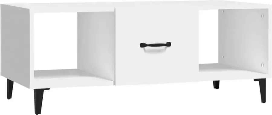 Maison Exclusive Salontafel 102x50x40 cm bewerkt hout wit - Foto 2