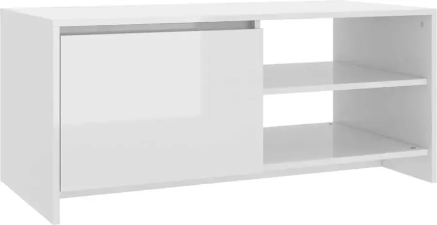 Maison Exclusive Salontafel 102x50x45 cm bewerkt hout hoogglans wit