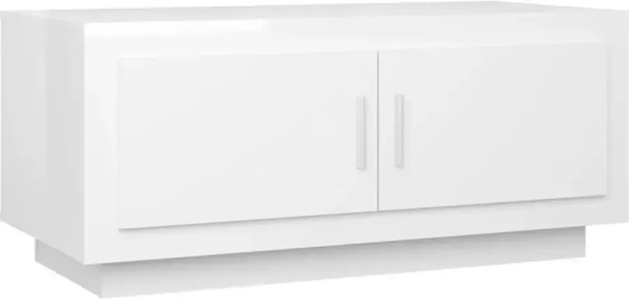 Maison Exclusive Salontafel 102x50x45 cm bewerkt hout hoogglans wit - Foto 2