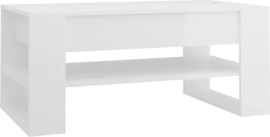 Maison Exclusive Salontafel 102x55x45 cm bewerkt hout hoogglans wit