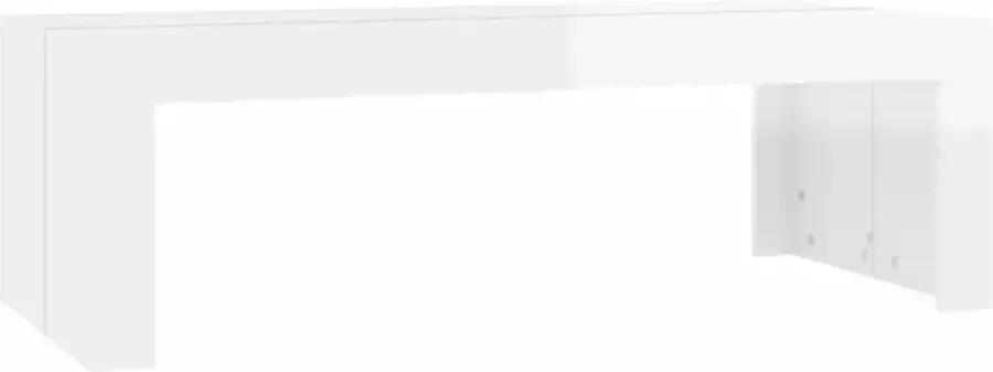 Maison Exclusive Salontafel 110x50x35 cm spaanplaat hoogglans wit