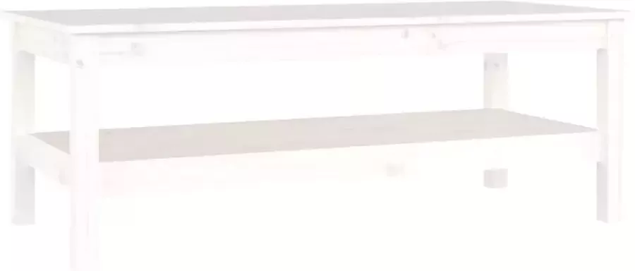 Maison Exclusive Salontafel 110x50x40 cm massief grenenhout wit