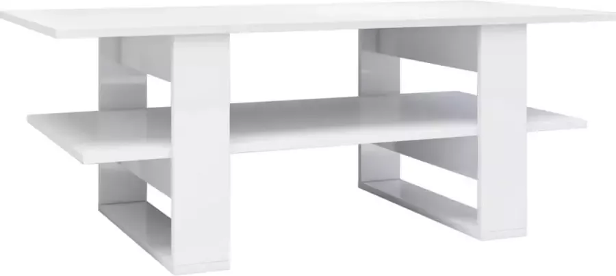 Maison Exclusive Salontafel 110x55x42 cm bewerkt hout hoogglans wit