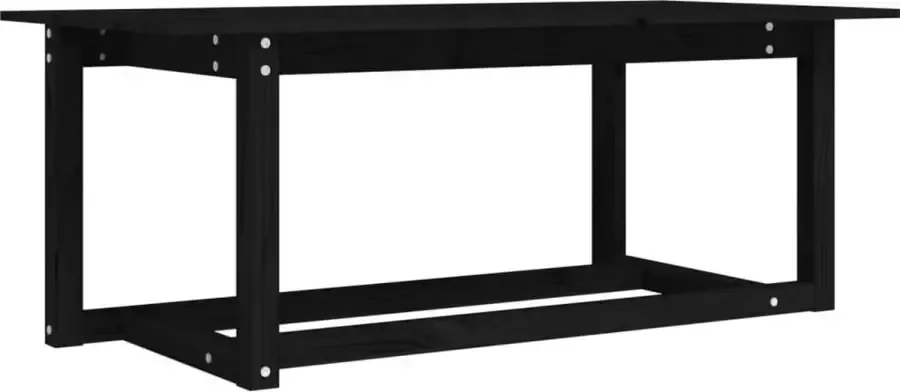 Maison Exclusive Salontafel 110x55x45 cm massief grenenhout zwart - Foto 2