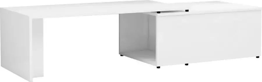 Maison Exclusive Salontafel 150x50x35 cm bewerkt hout hoogglans wit