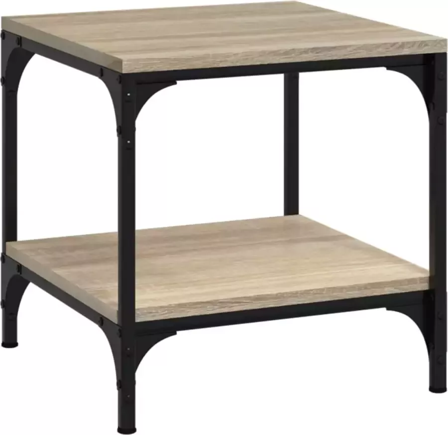 Maison Exclusive Salontafel 40x40x40 cm bewerkt hout sonoma eikenkleurig