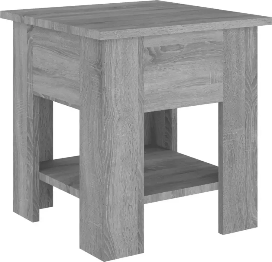 Maison Exclusive Salontafel 40x40x42 cm bewerkt hout grijs sonoma eikenkleurig