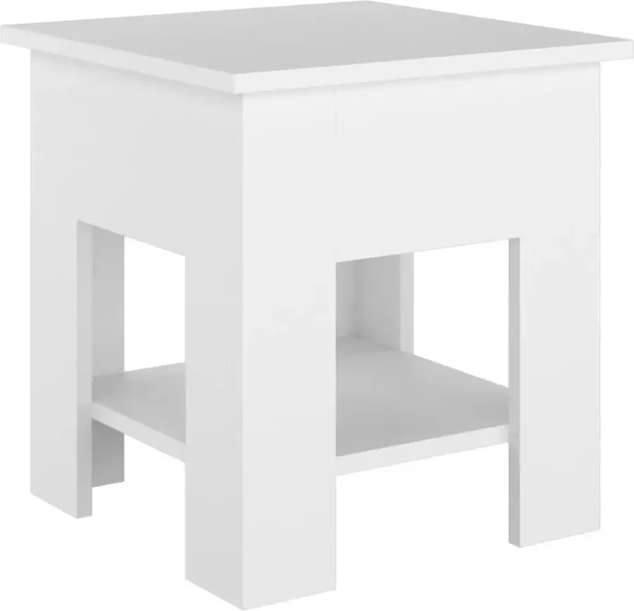 Maison Exclusive Salontafel 40x40x42 cm bewerkt hout wit