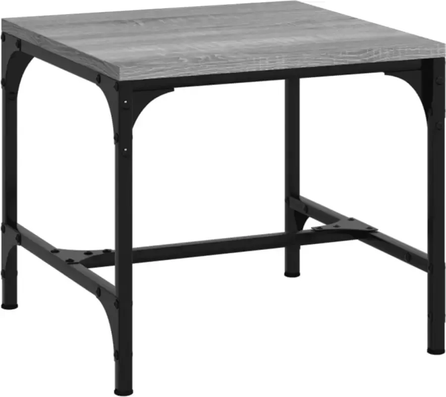 Maison Exclusive Salontafel 50x50x35 cm bewerkt hout grijs