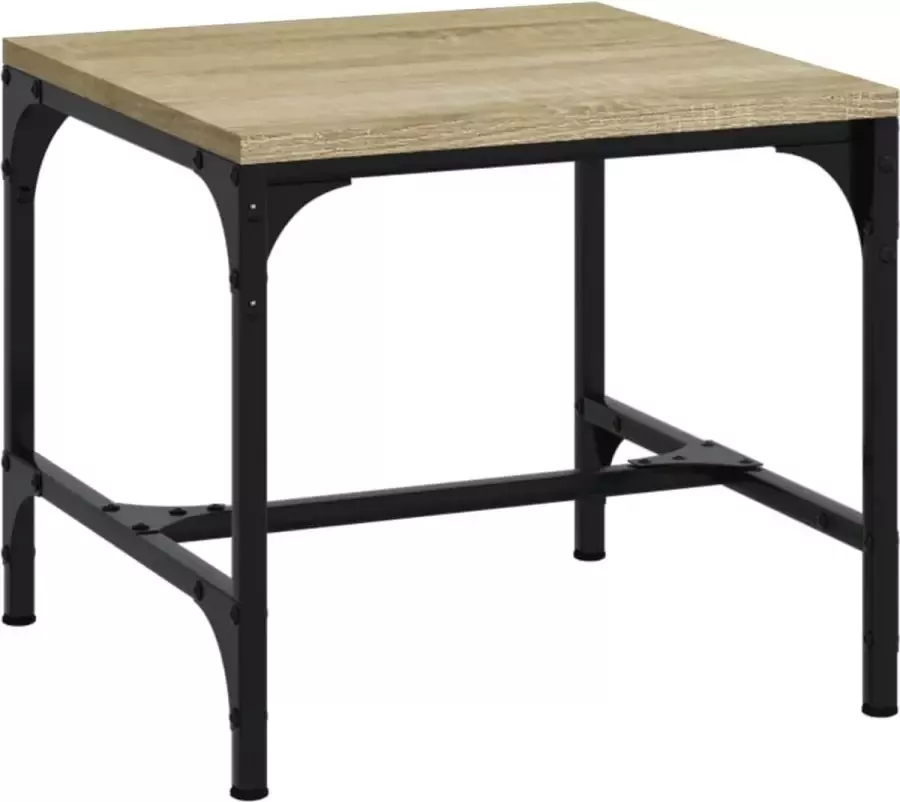 Maison Exclusive Salontafel 50x50x35 cm bewerkt hout sonoma eikenkleurig