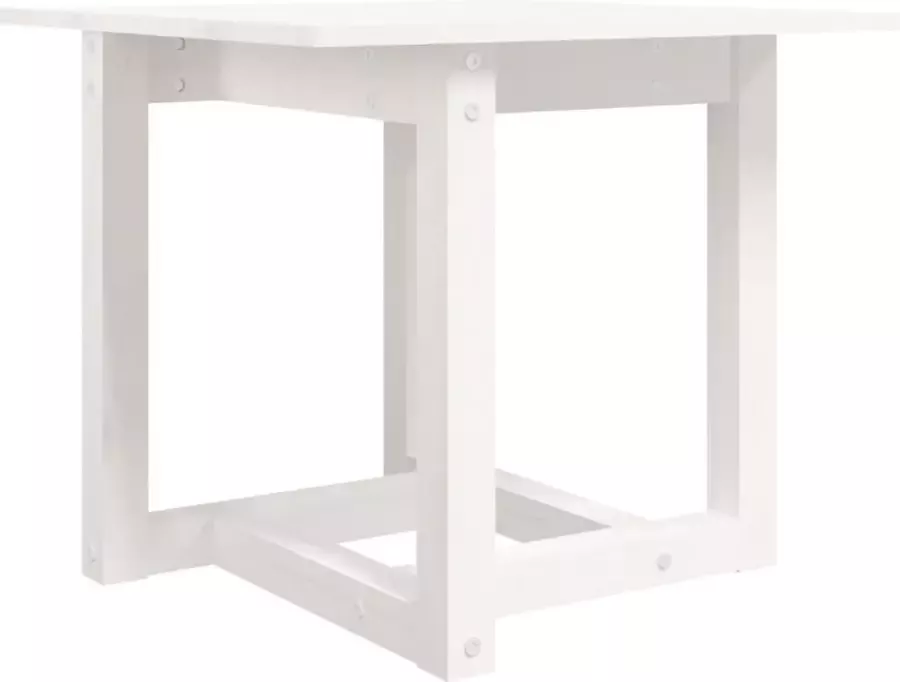 Maison Exclusive Salontafel 50x50x45 cm massief grenenhout wit