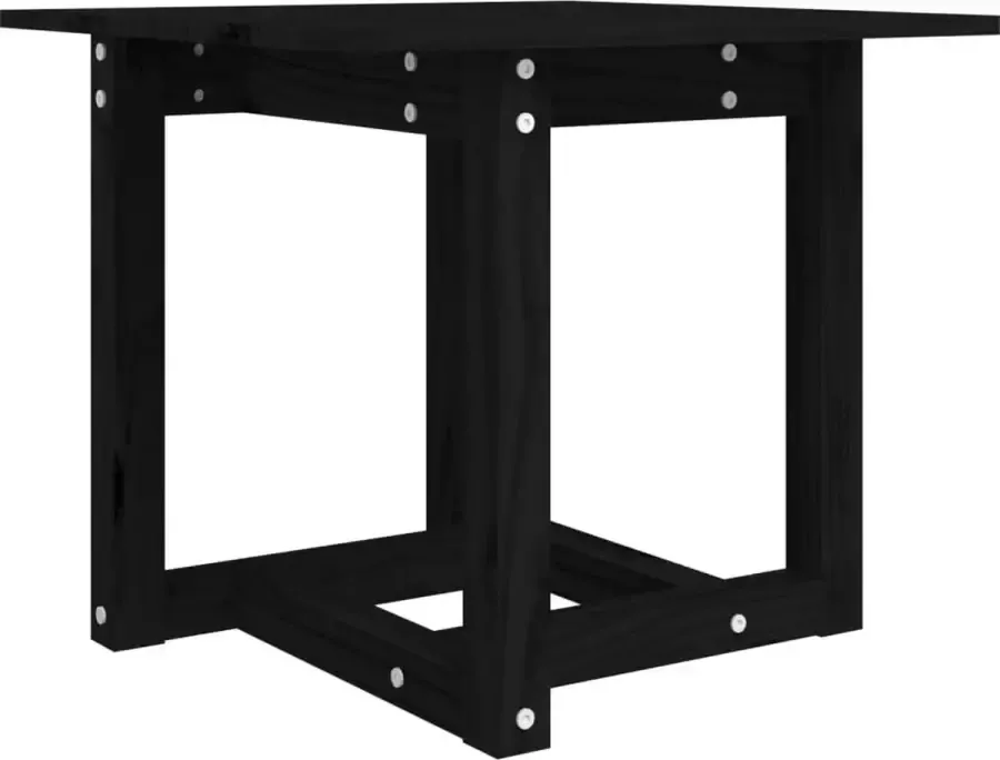 Maison Exclusive Salontafel 50x50x45 cm massief grenenhout zwart - Foto 2