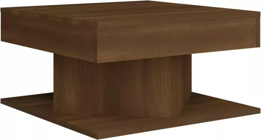 Maison Exclusive Salontafel 57x57x30 cm bewerkt hout bruineikenkleurig