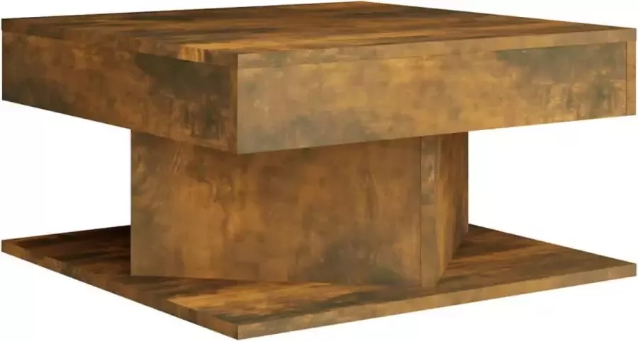 Maison Exclusive Salontafel 57x57x30 cm bewerkt hout gerookt eikenkleurig