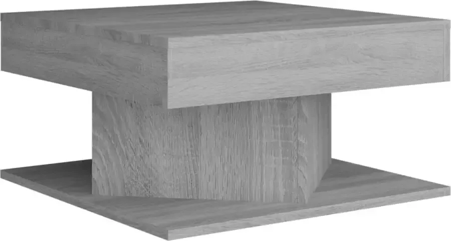Maison Exclusive Salontafel 57x57x30 cm bewerkt hout grijs sonoma eikenkleurig