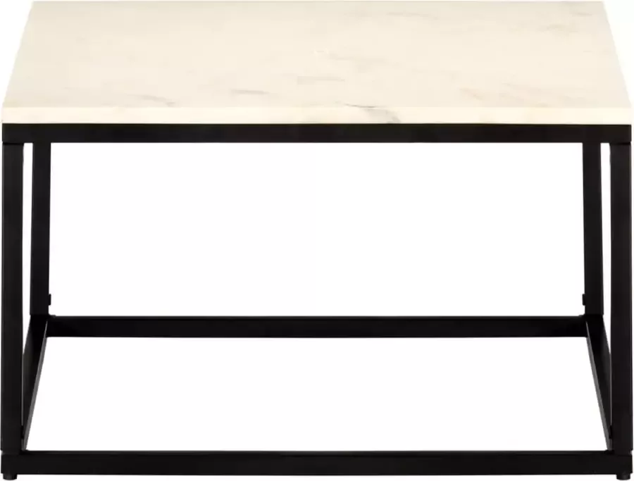 Maison Exclusive Salontafel 60x60x35 cm echt steen met marmeren textuur wit - Foto 2