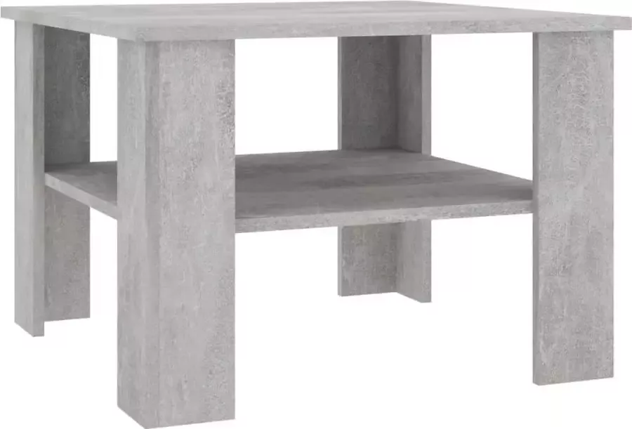 Maison Exclusive Salontafel 60x60x42 cm bewerkt hout betongrijs
