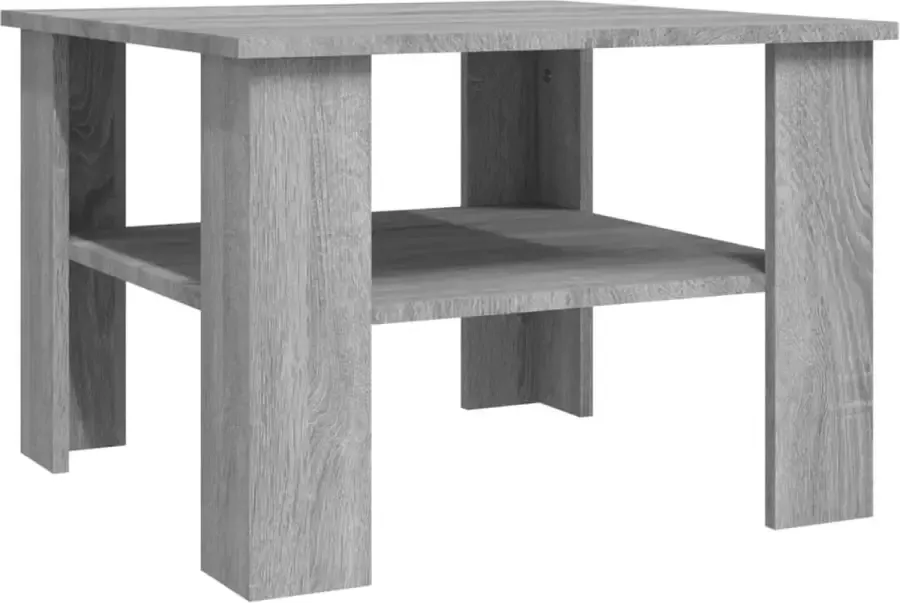 Maison Exclusive Salontafel 60x60x42 cm bewerkt hout grijs sonoma eiken