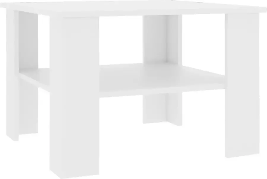 Maison Exclusive Salontafel 60x60x42 cm bewerkt hout wit
