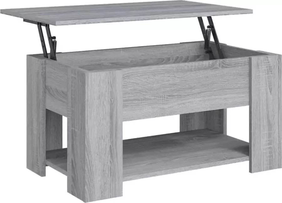 Maison Exclusive Salontafel 79x49x41 cm bewerkt hout grijs sonoma eikenkleurig